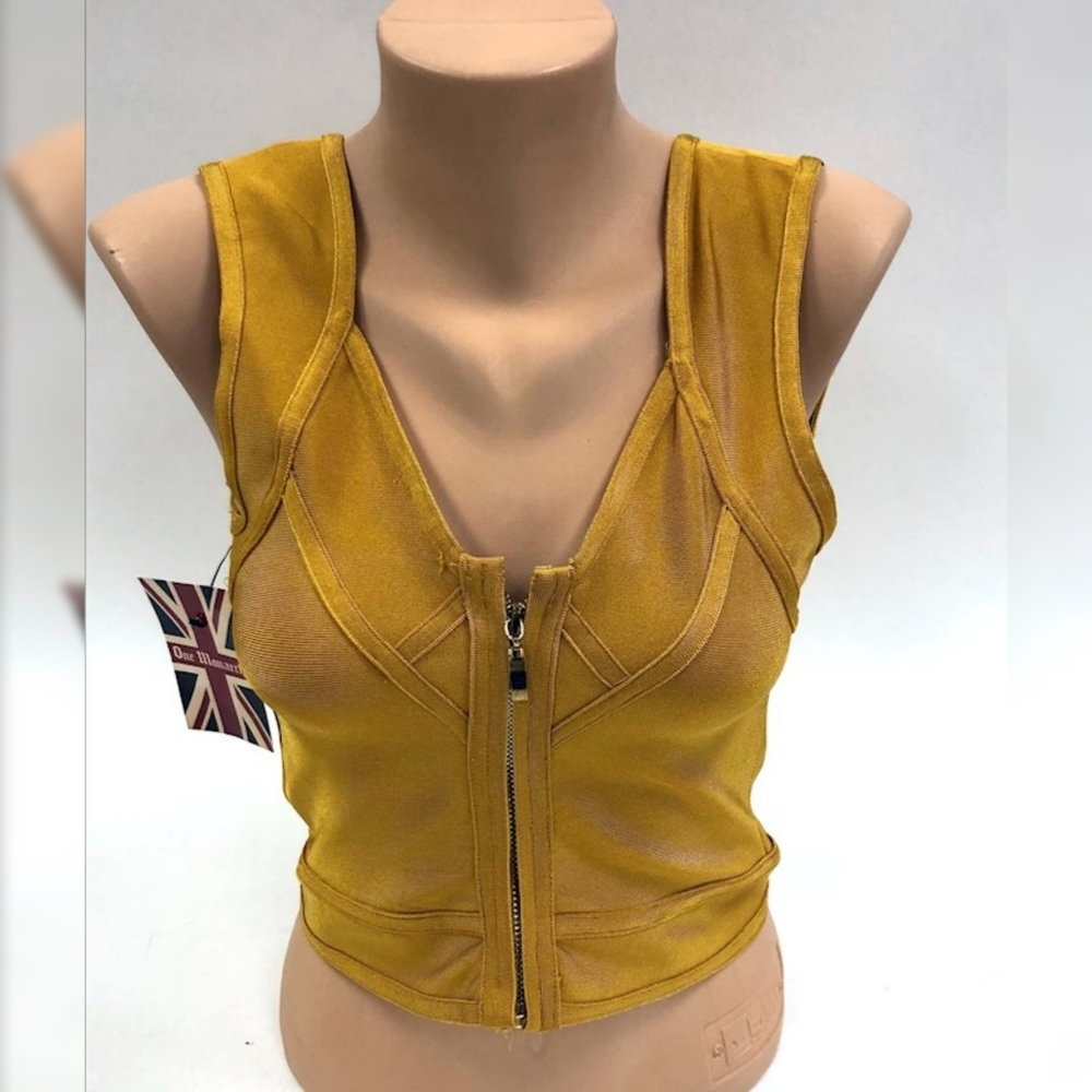NWT One Monarchy Yellow/Gold Women's Tank Size L